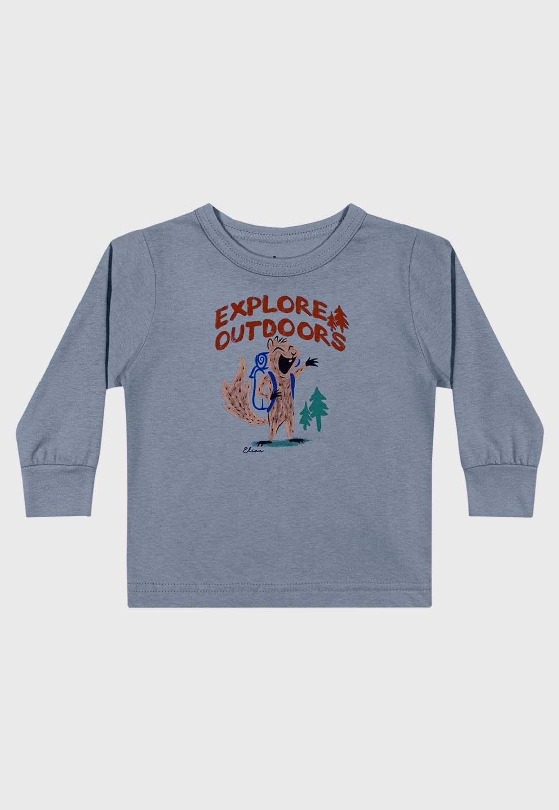 Camiseta Elian Estampa Explore Outdoors Azul