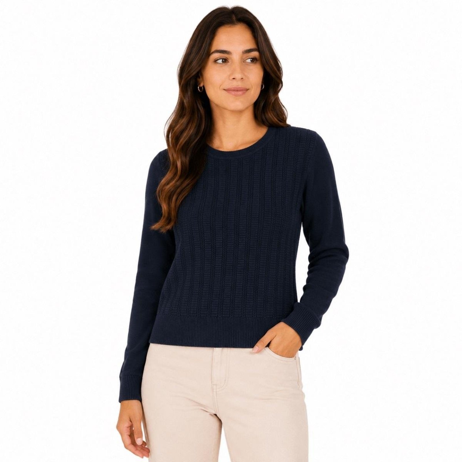 Suéter Tricot Feminina Facinelli 651259 Marinho