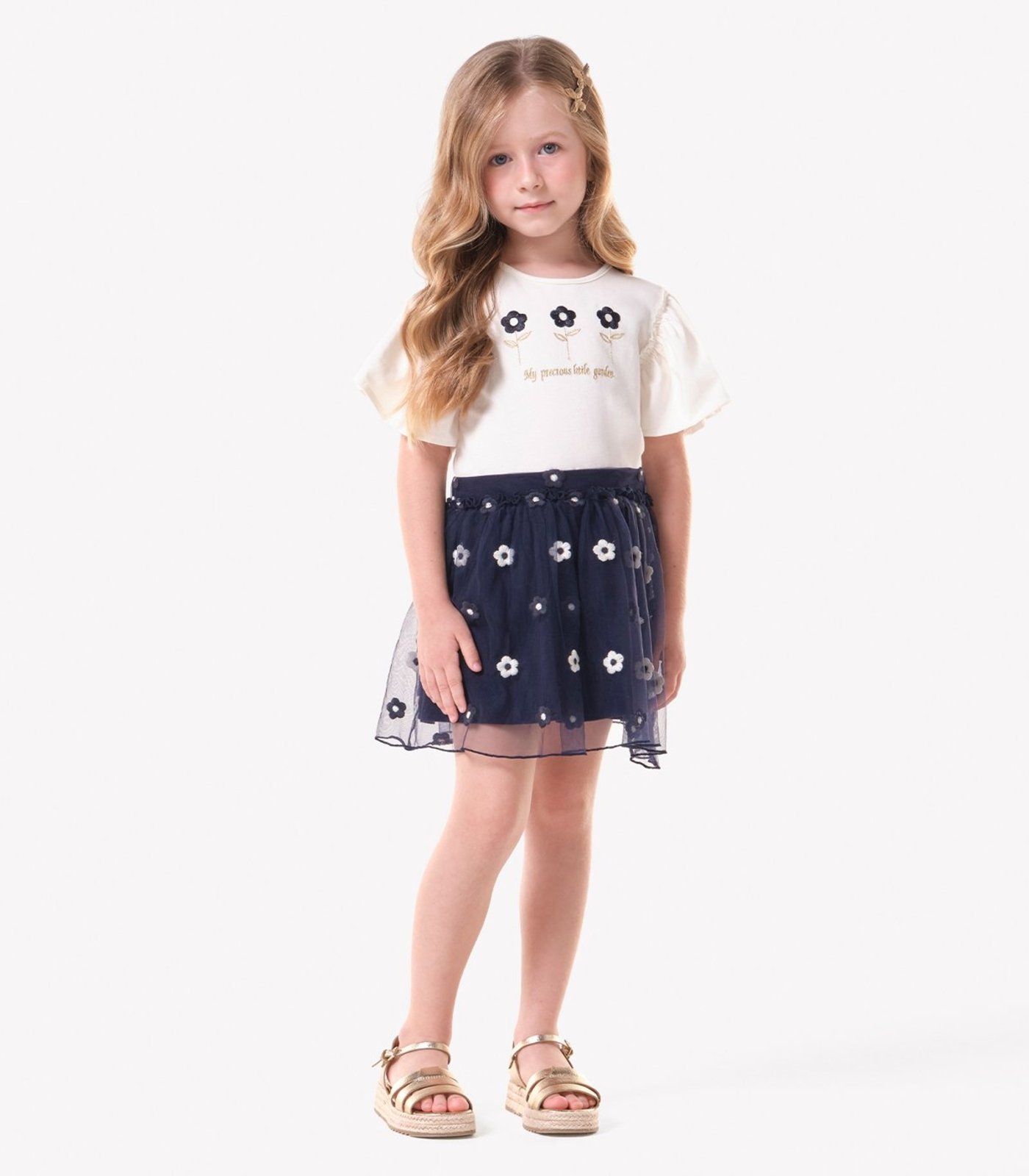 Infantil - Conjunto Blusa Com Saia Trick Nick Bege