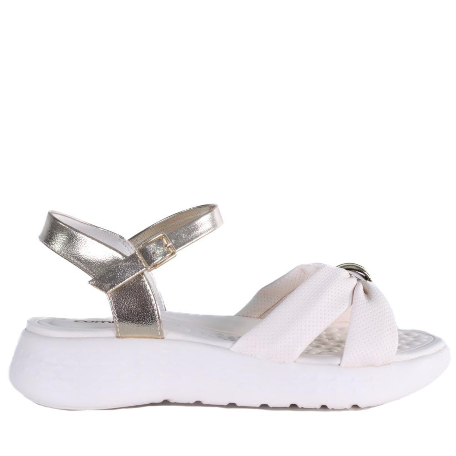 Sandália Feminina Comfortflex Casual 25-47403 Coconut Incolor