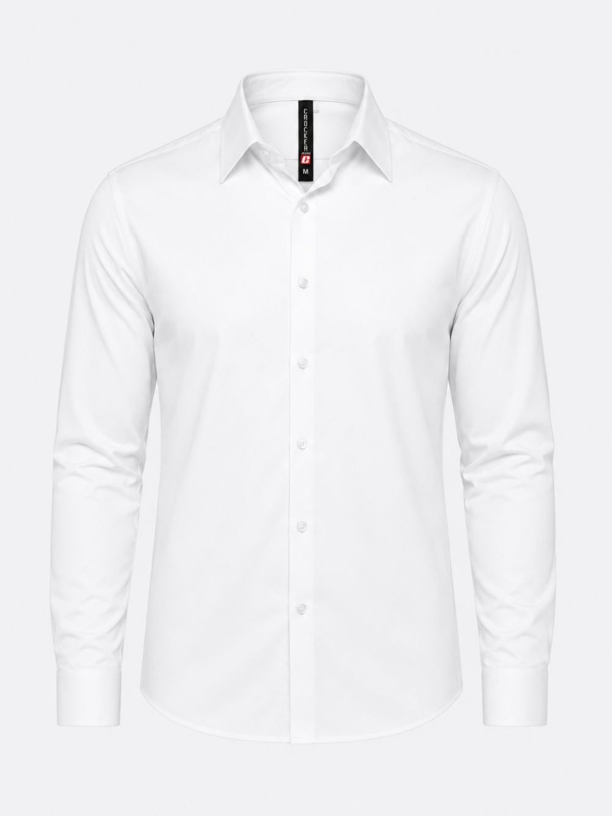 Camisa Social Masculina Acetinada Slim com Elastano Crocker