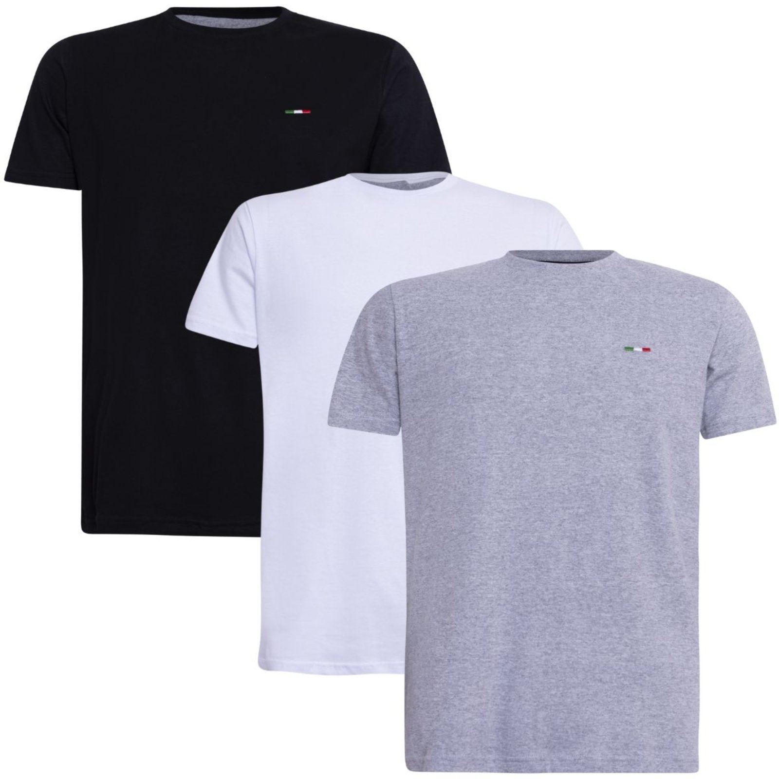 Kit 3 Peças Camisetas Básicas Masculina FMF em Algodão Premium no Estilo Tommy Bordado Itália