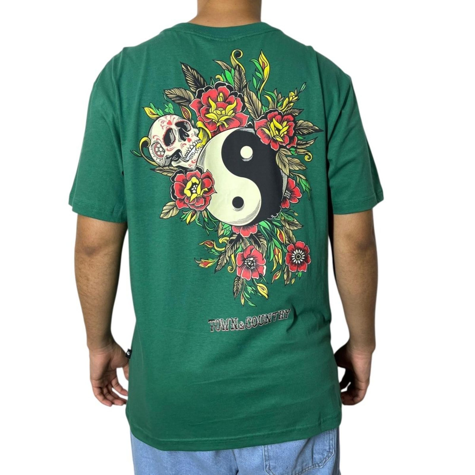 Camiseta Skate Skull Harmony- Town & Country - Verde