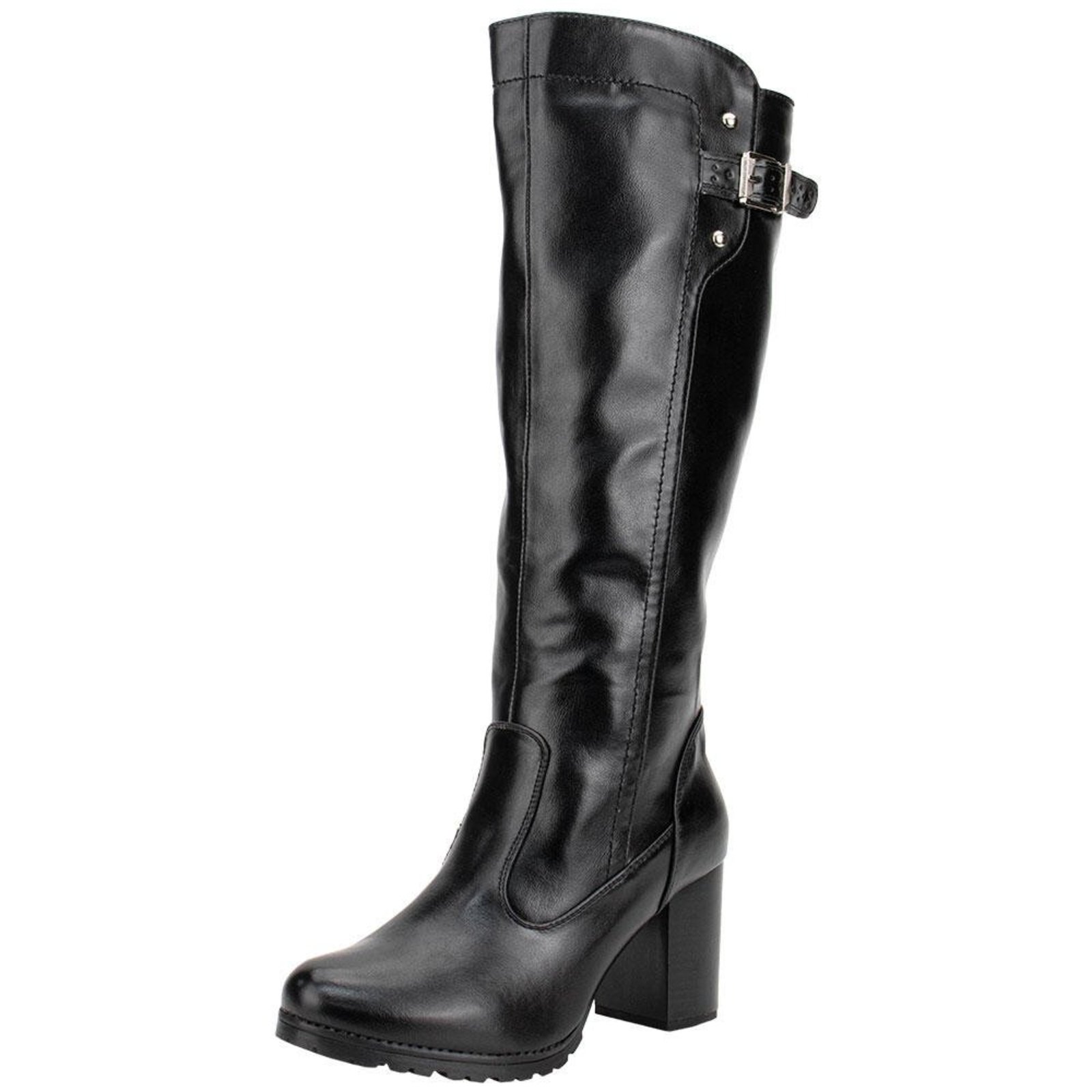 Bota Feminina Cano Alto Mooncity 73136 0743136 Preto