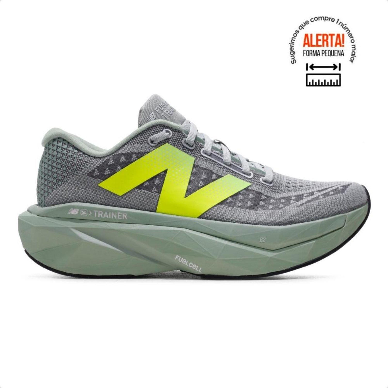 Tênis New Balance FuelCell Supercomp Trainer v3 Masculino Cinza