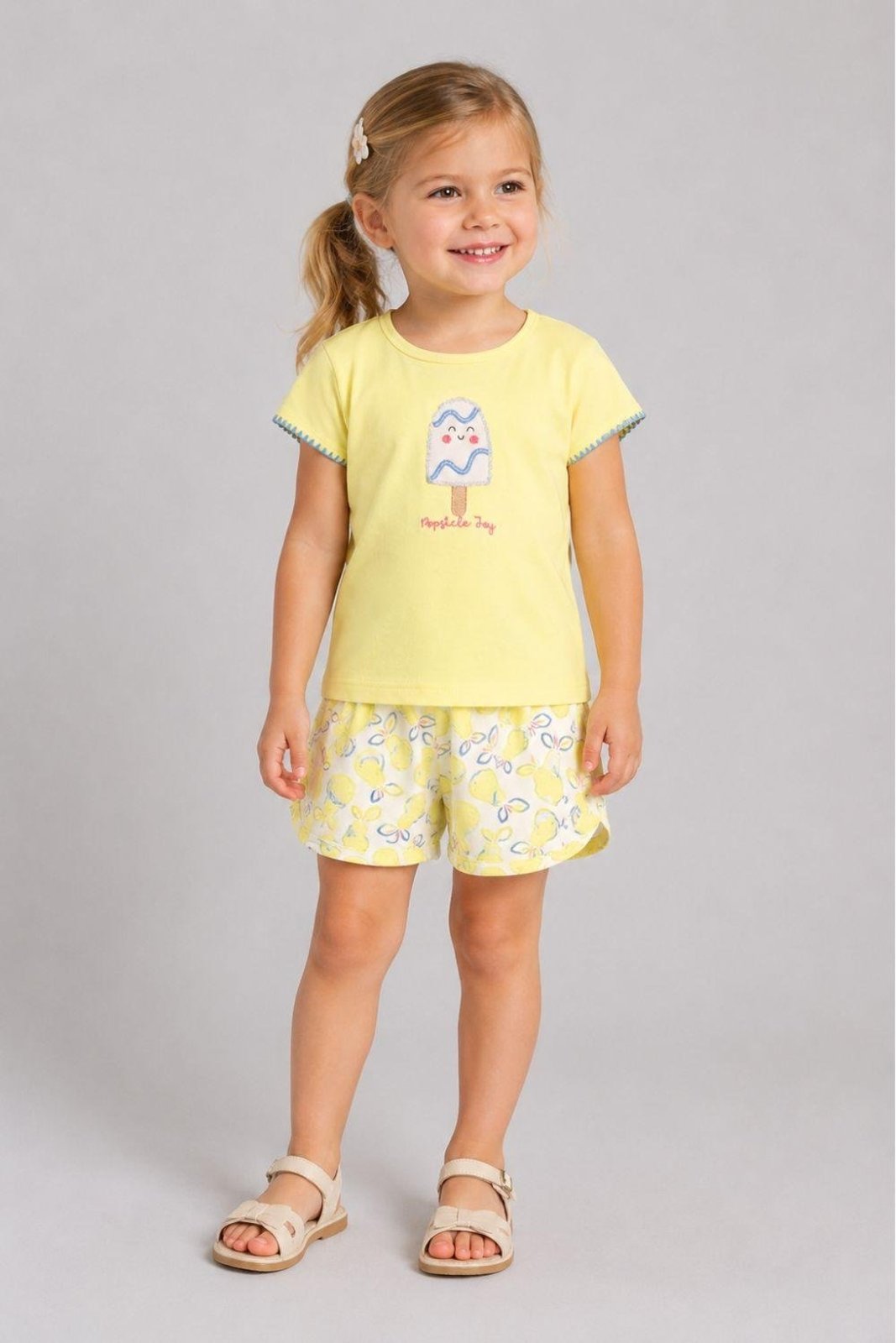 Infantil - Conjunto menina em meia malha Brandili