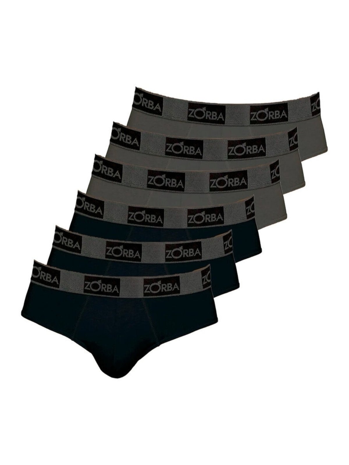 Kit com 6 Cuecas Slip Zorba 716 Preto