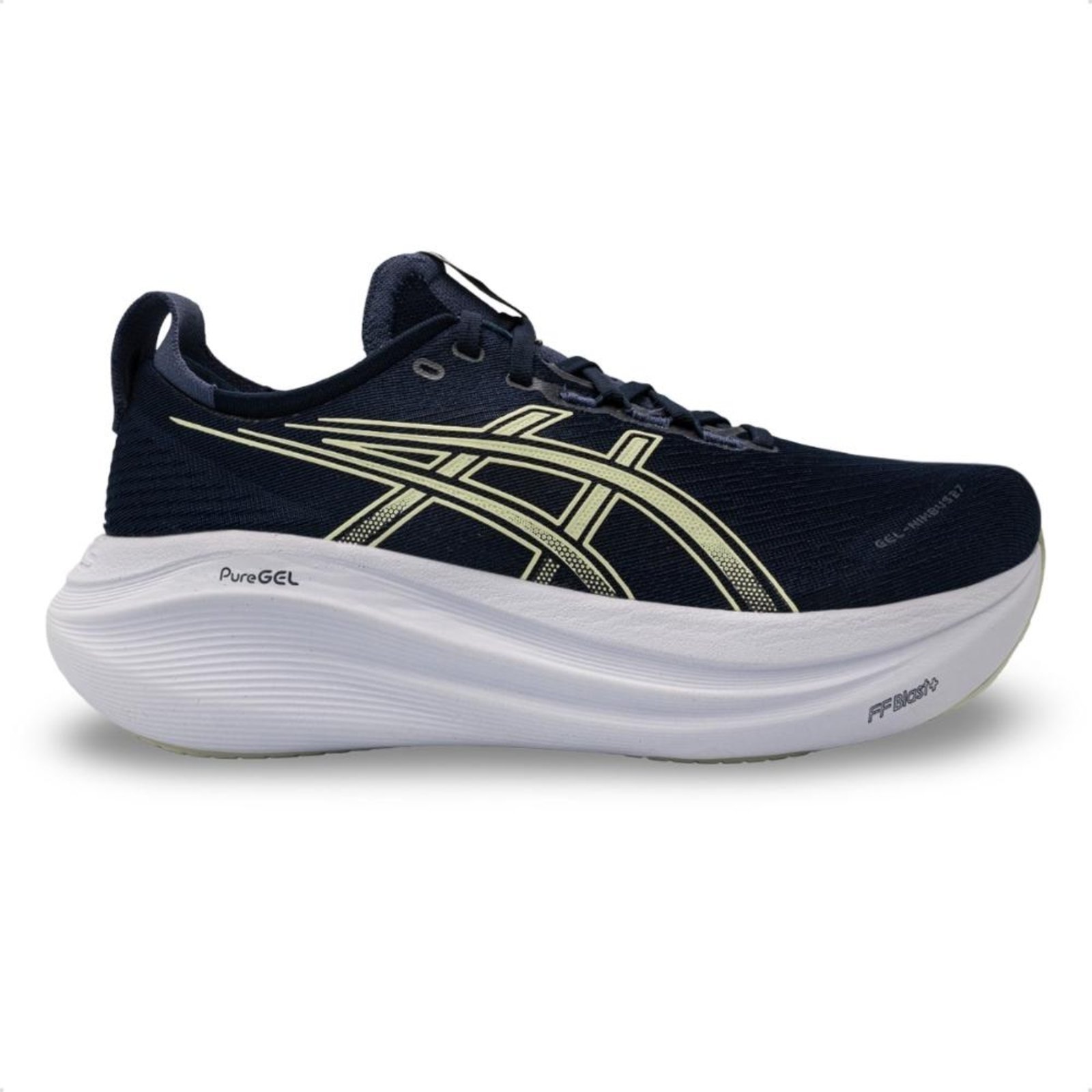 Vista 2 Tênis Asics Masculino Gel-Nimbus 27 Corrida azul marinho ASICS azul marinho
