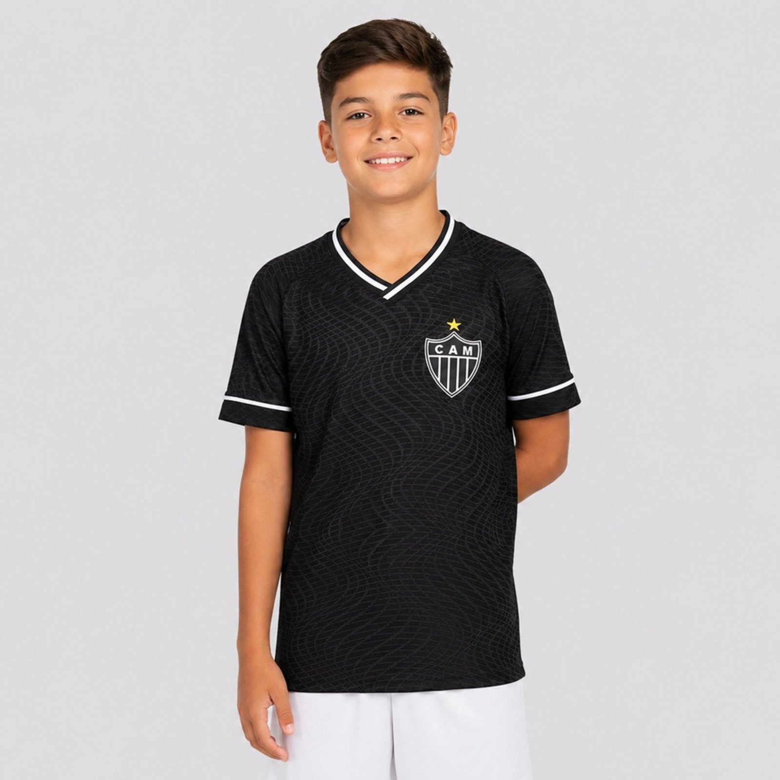 Camisa Atlético Mineiro Black Juvenil Preta