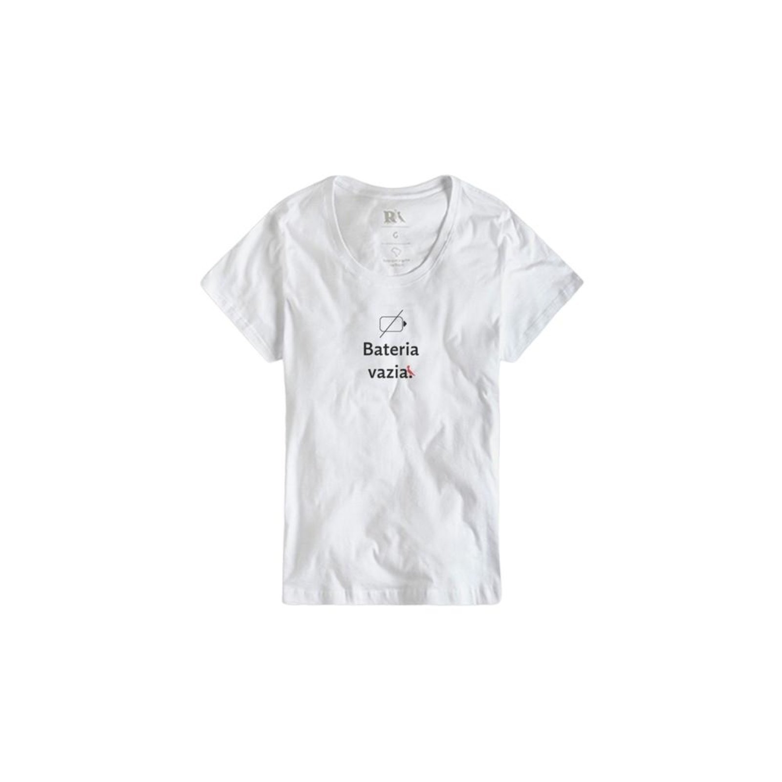 Camiseta Fem Est Bateria Vazia Reserva Branco