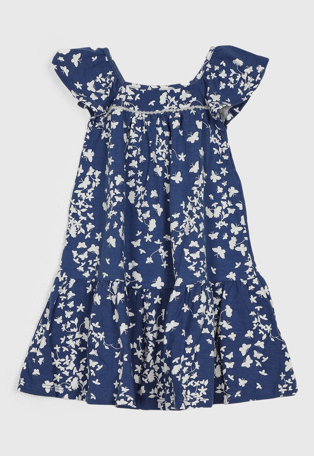 Infantil - Vestido Milon Estampa Floral Azul