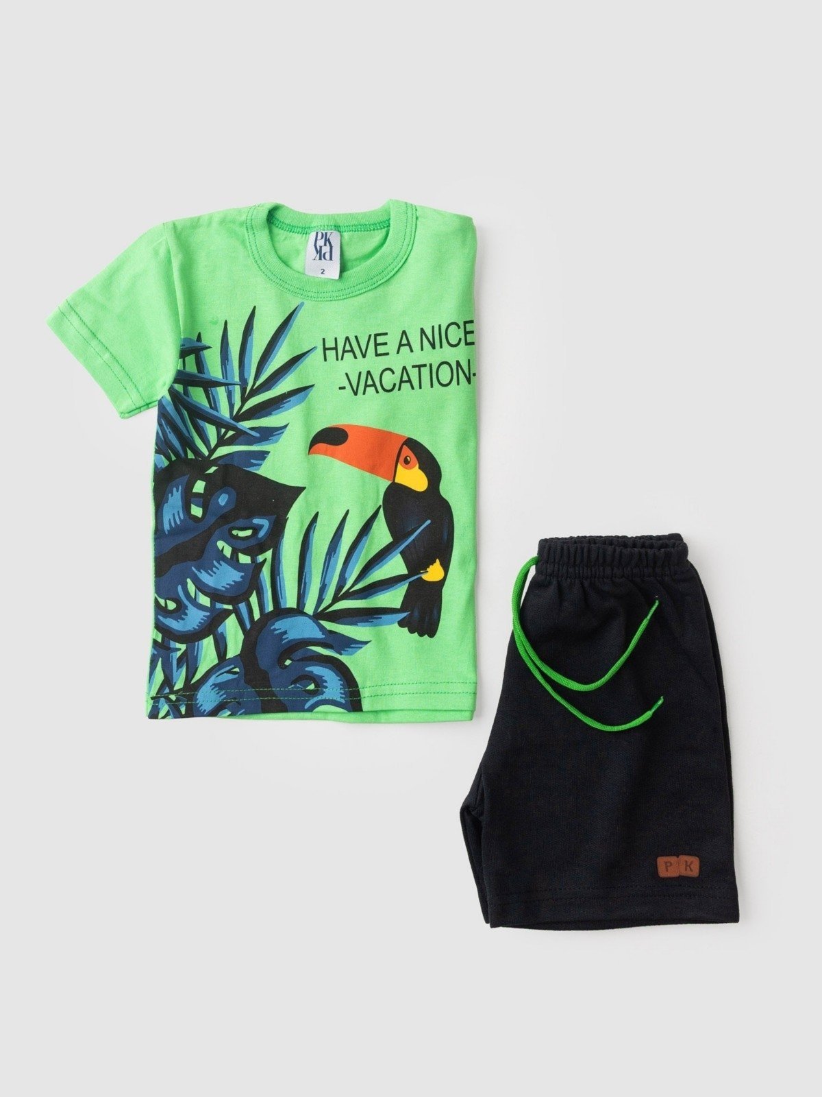 Vista 3 Infantil - Conjunto Platinum Vacation PLATINUM KIDS verde PLATINUM KIDS verde