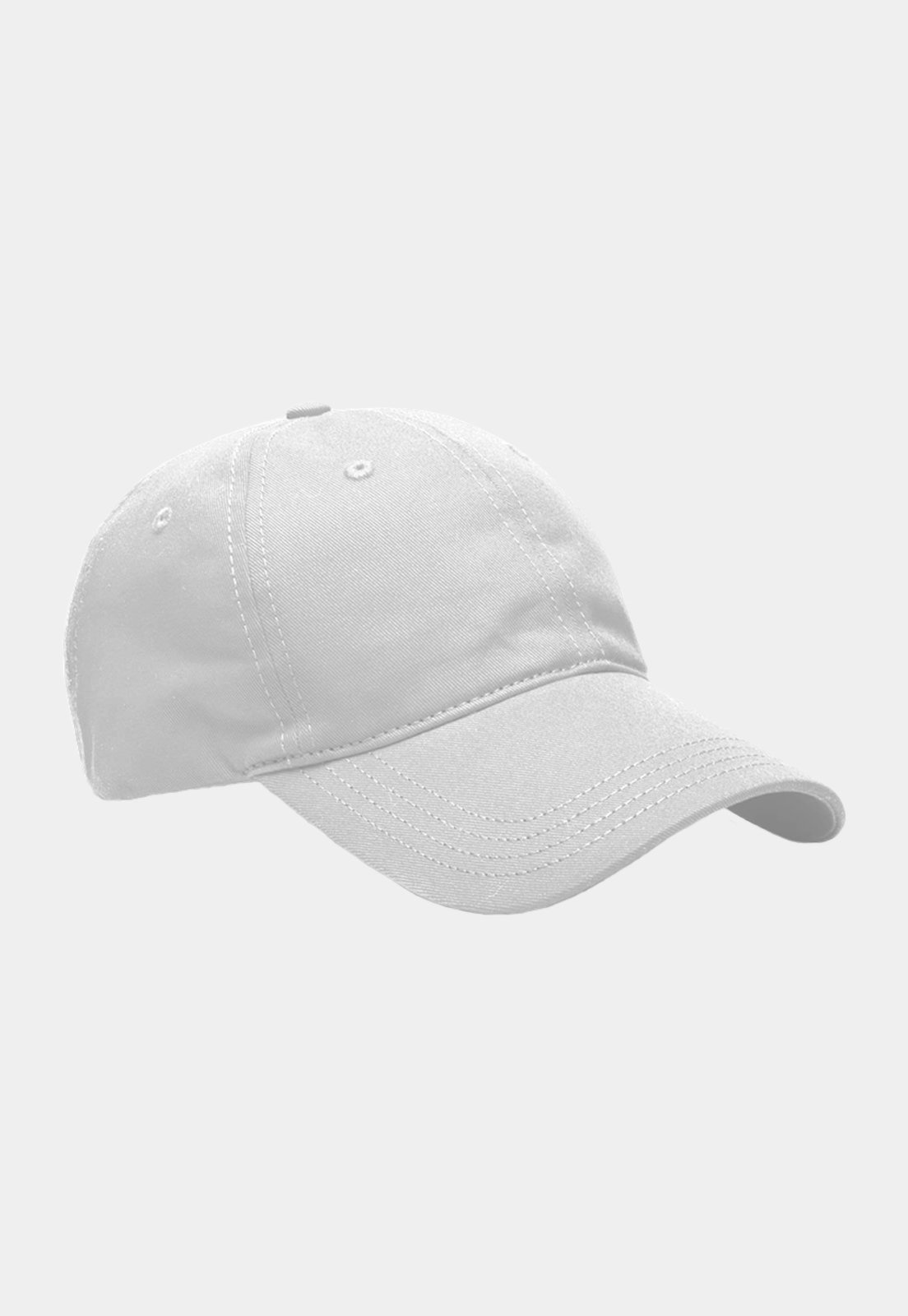 Boné Aba Curva Curvada Resina Premium Liso Masculino Dad Hat Strapback Ajustável Fitão Branco