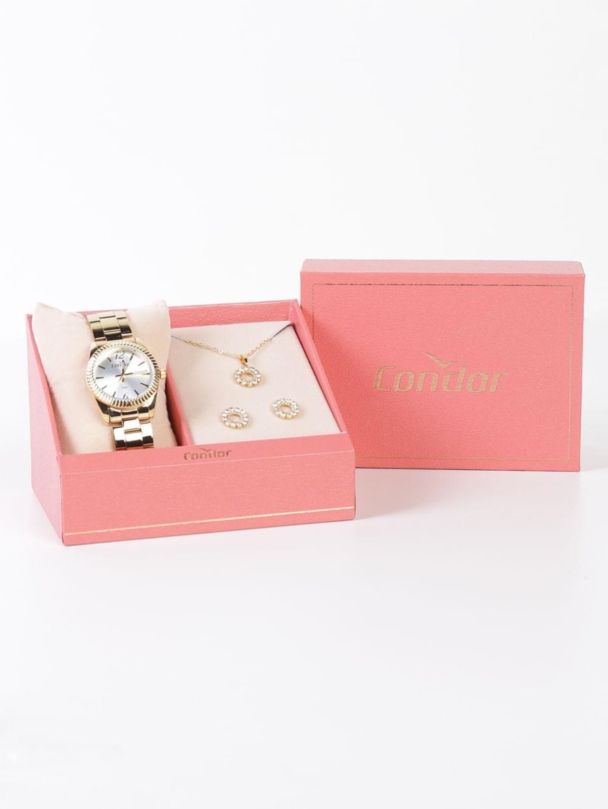 Vista 2 Relógio+Acessório Condor Feminino dourado Condor dourado