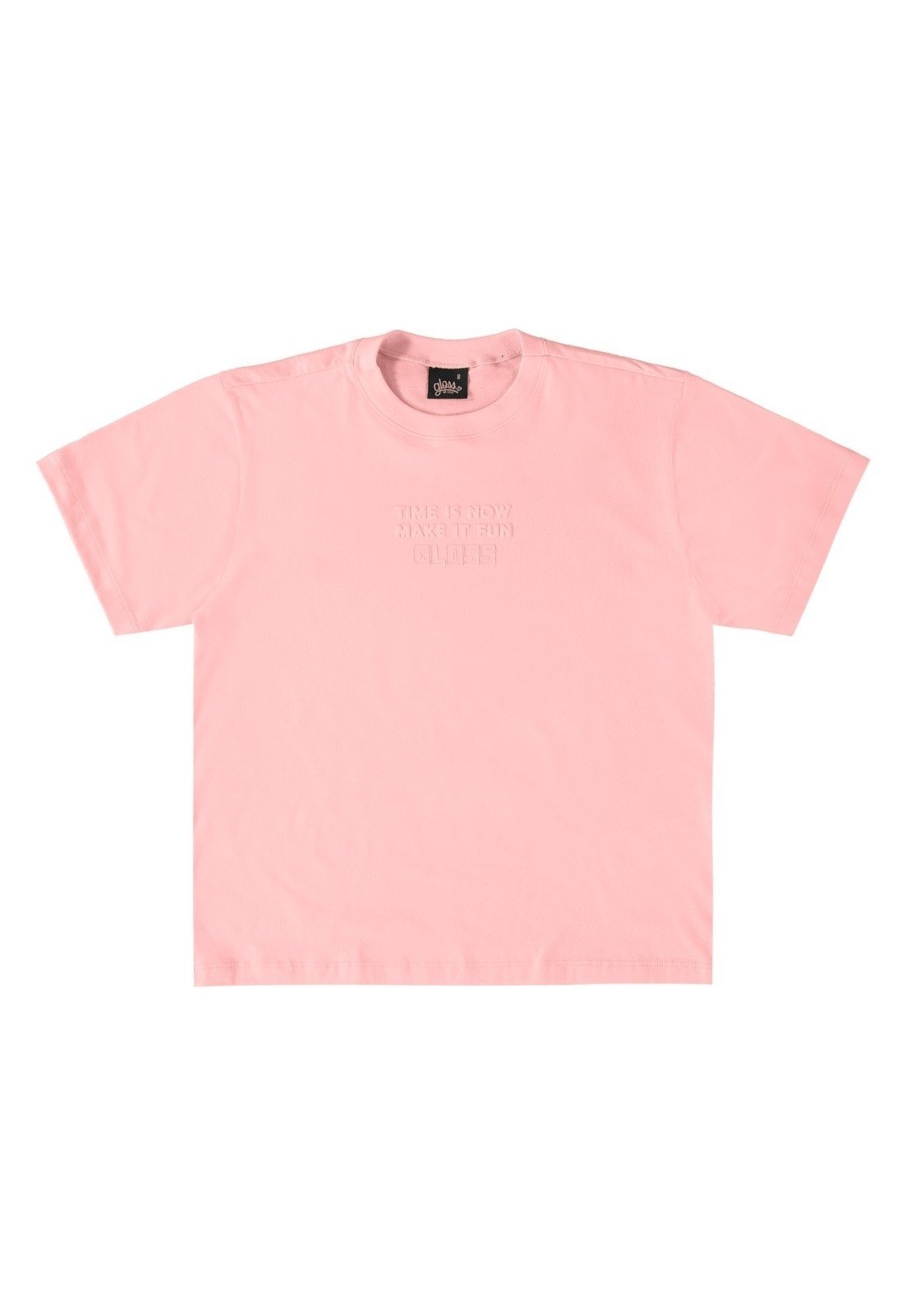 Infantil – Camiseta Manga Curta Básica Gloss Rosa