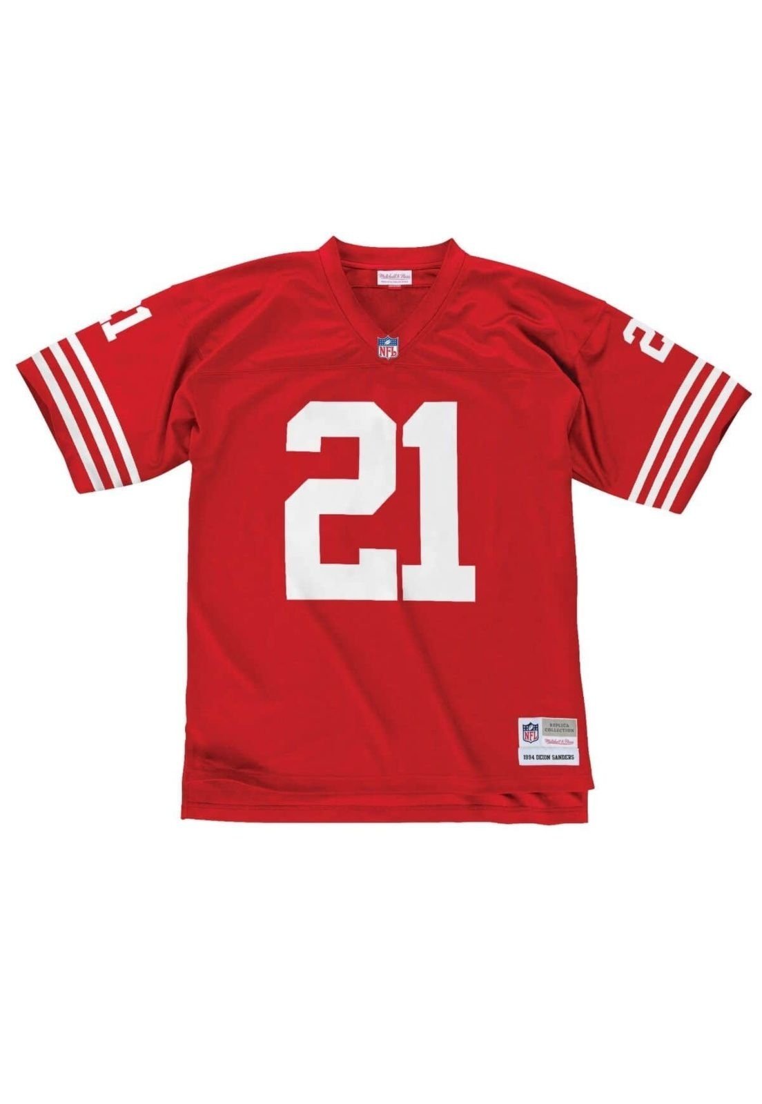 Camisa Mitchell & Ness NFL Legacy Jersey San Francisco 49ers 1994 Deion Sanders Vermelha