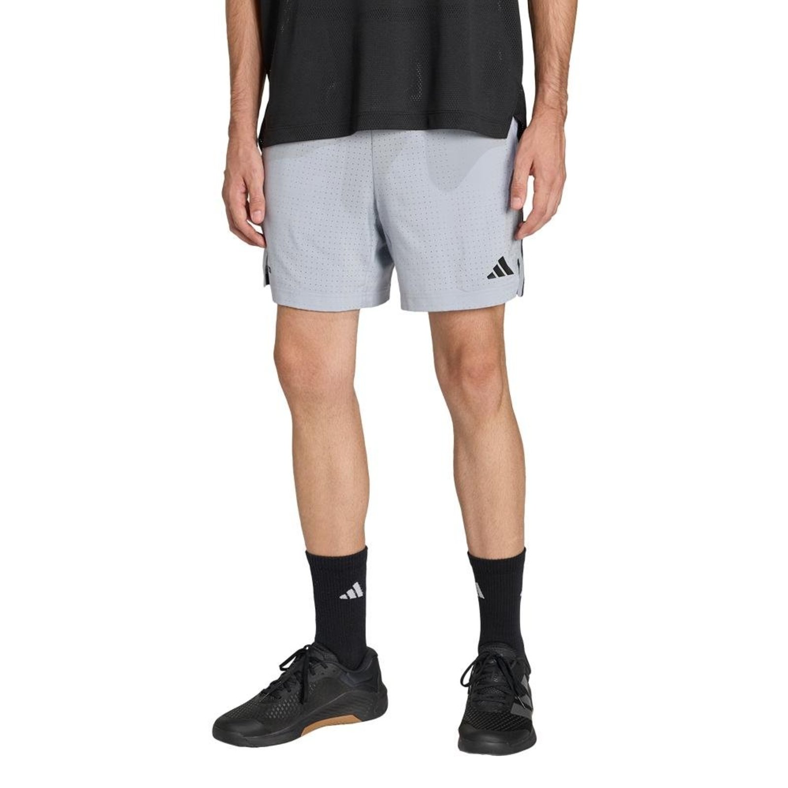 SHORT TREINO TECH ESSENTIALS 2 em 1 adidas Performance Cinza