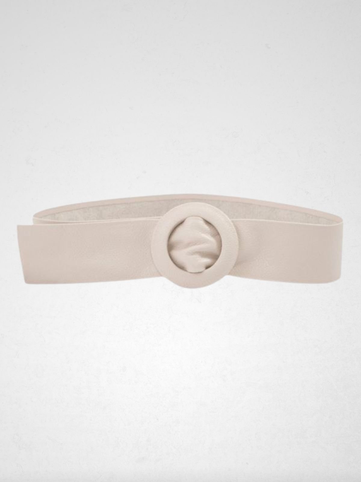 Vista 2 Cinto Via Lessa Carmel Faixa em Couro Off White off-white white Via Lessa off-white white