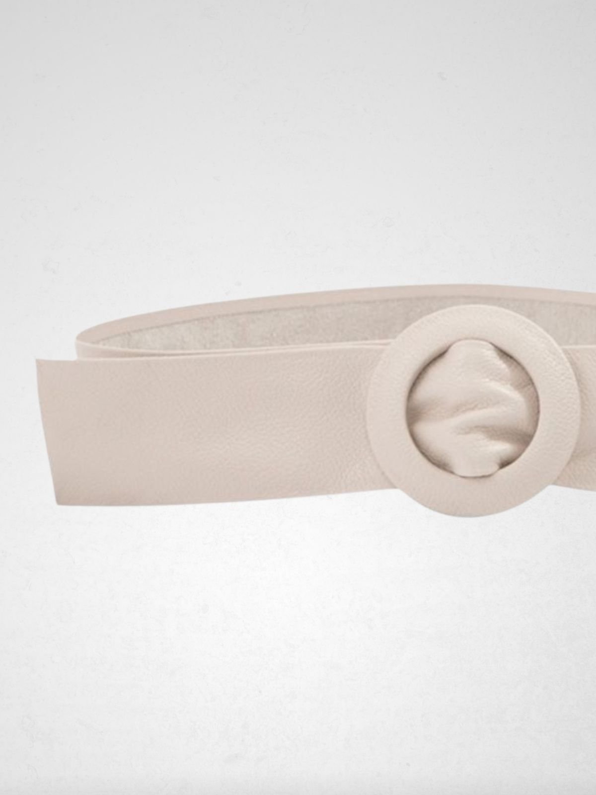 Vista 3 Cinto Via Lessa Carmel Faixa em Couro Off White off-white white Via Lessa off-white white
