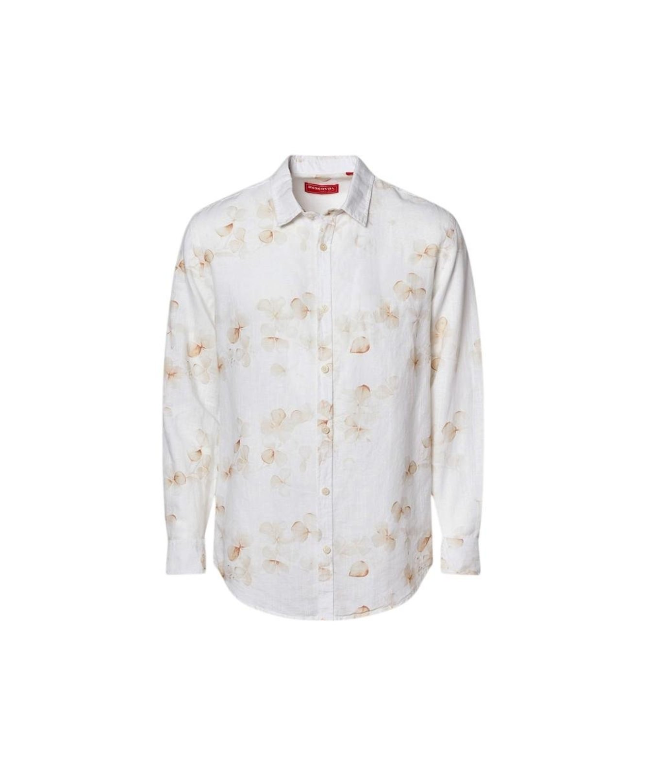 Camisa Ml Linho Estampa Lucky Gold Reserva