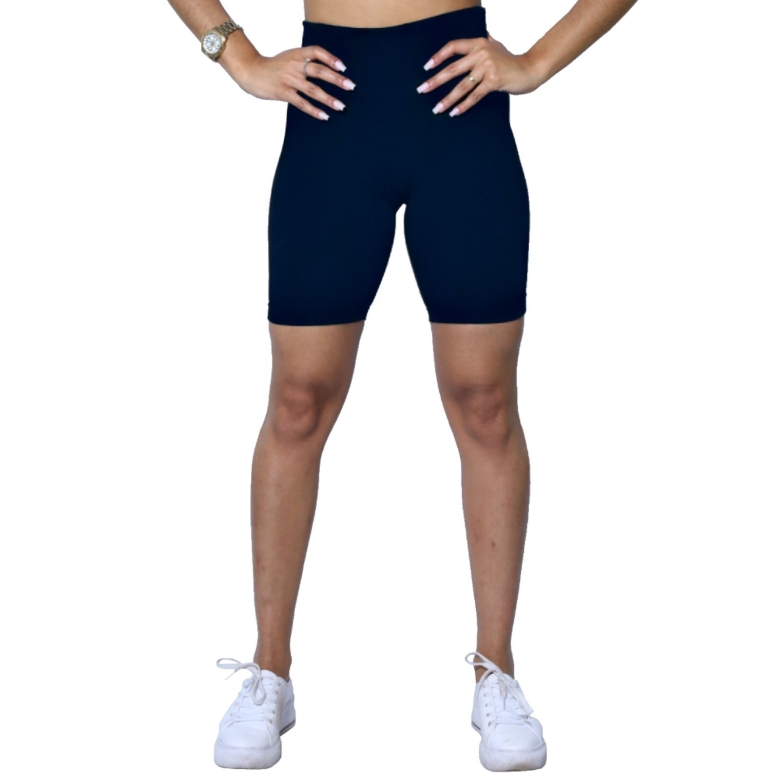 Vista 3 Bermuda Plus Size Heide Ribeiro Legging Suplex Basic Marinho azul marinho Heide Ribeiro azul marinho