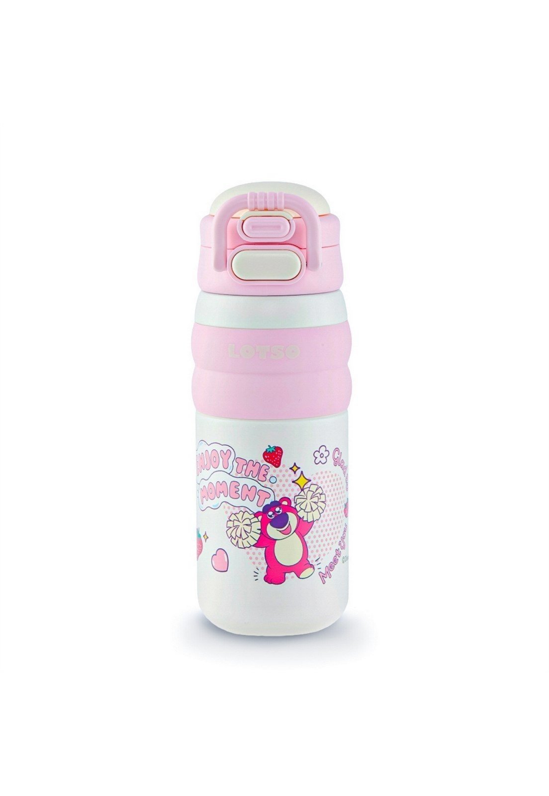 Infantil - Garrafa Lotso Rosa Robusta Escolar Passeio Disney