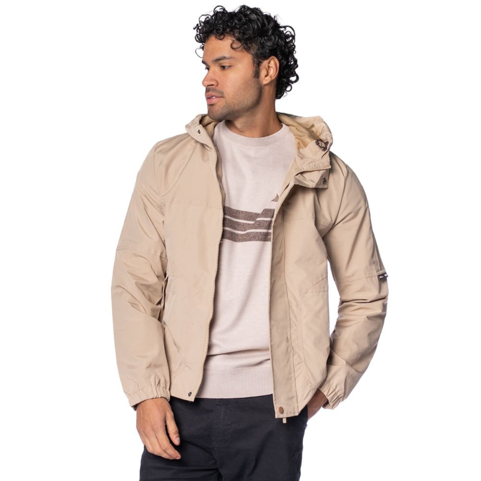 Corta Vento Masculino Dixie Capuz Bege