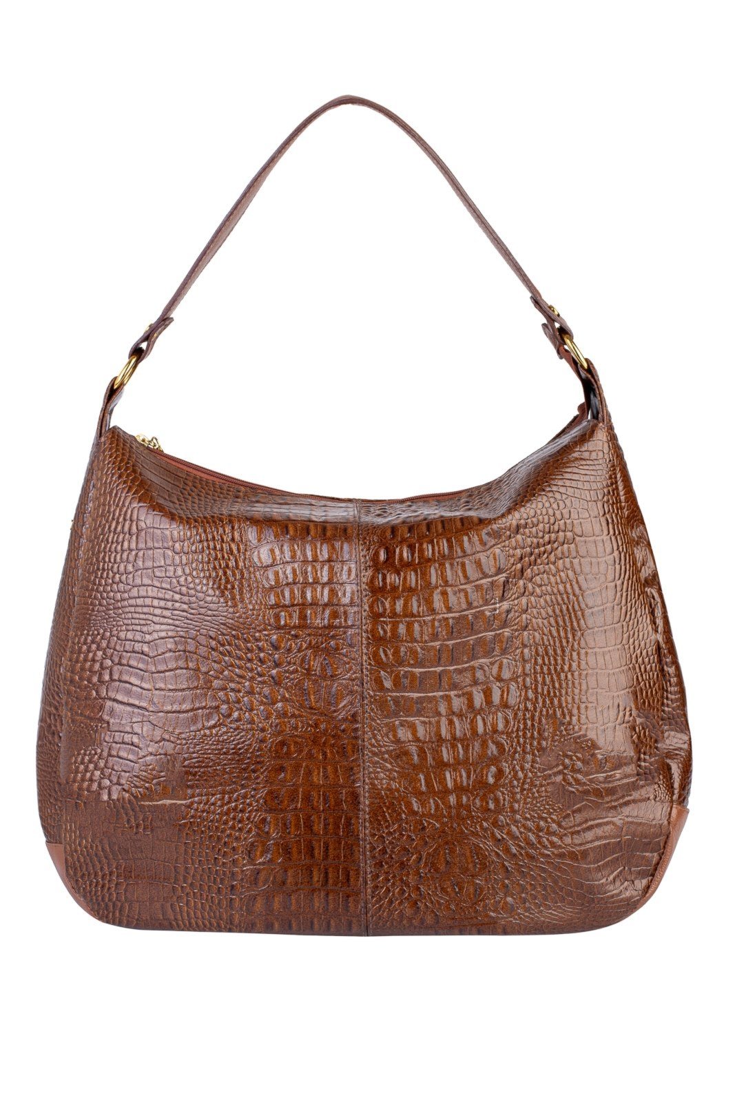 Vista 2 Bolsa saco grande de couro croco Carla - Whisky Andrea Vinci vermelho Andrea Vinci vermelho