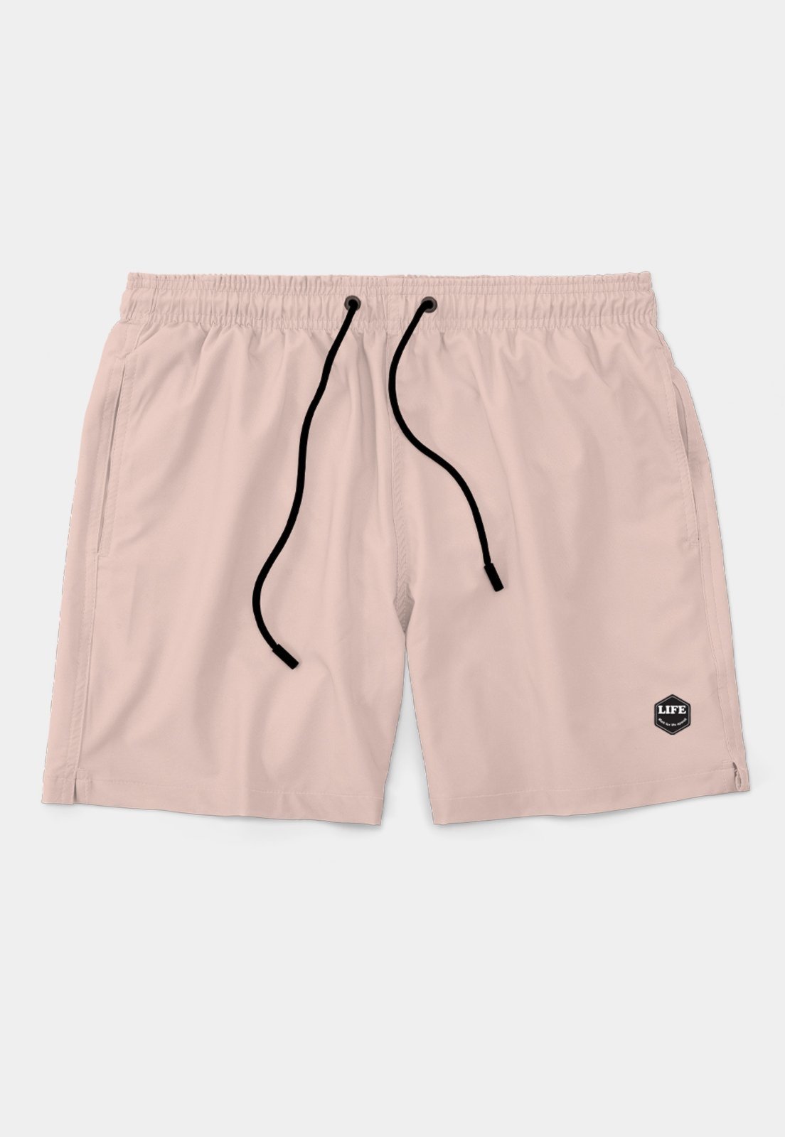 Short Bermuda Life Praia Masculino Casual Básico Mauricinho Tactel Rosa