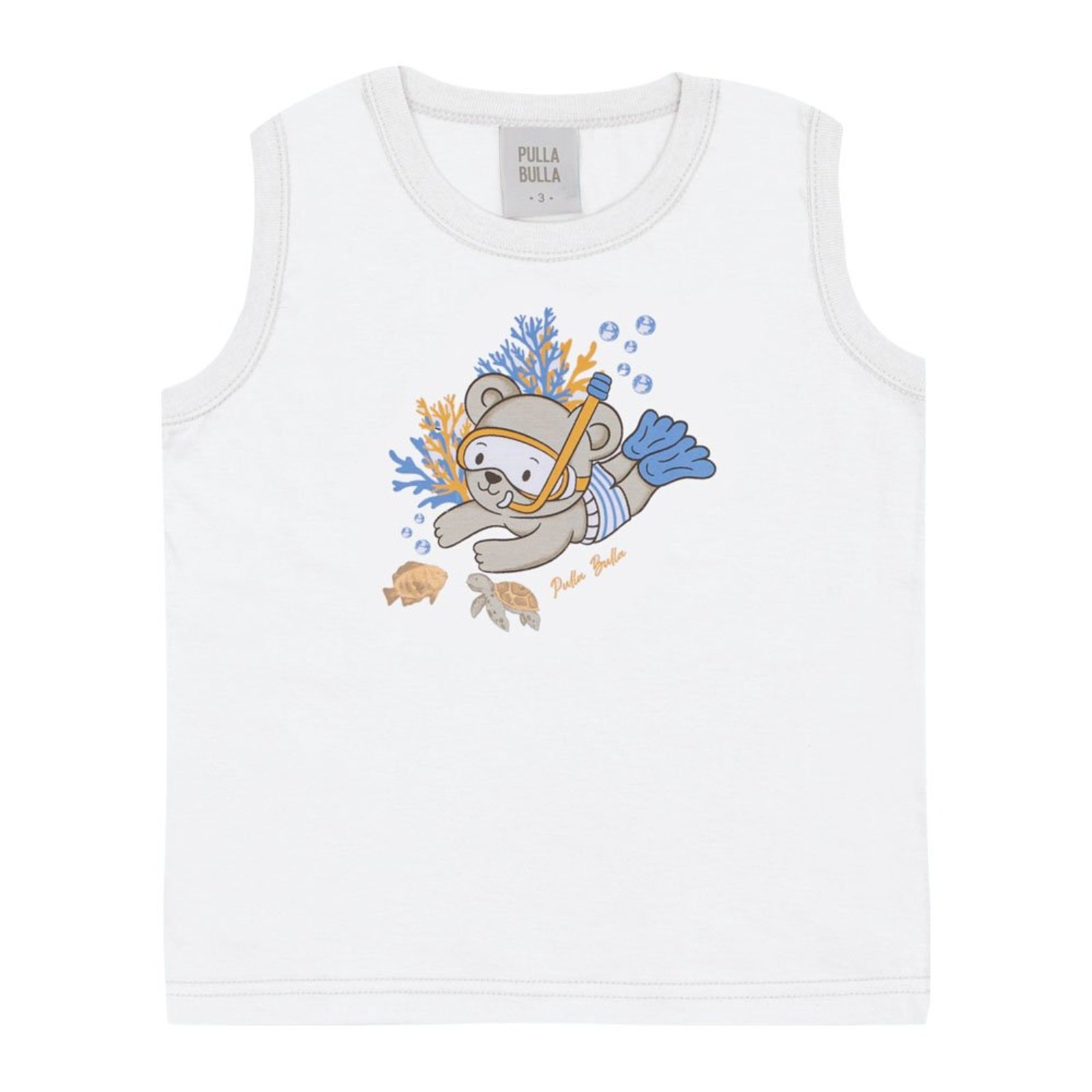 Infantil - Regata Branco Primeiros Passos Menino - 53351-3