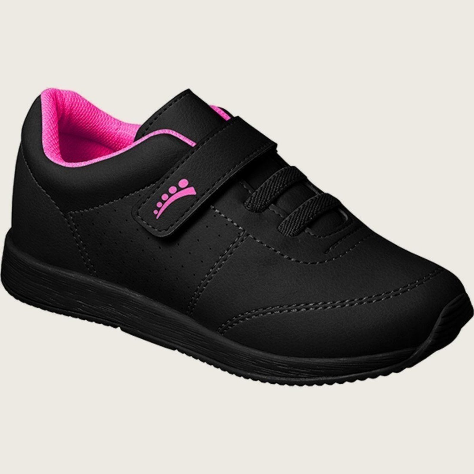 Infantil – Tênis Ortopasso Jogging Menina Preto