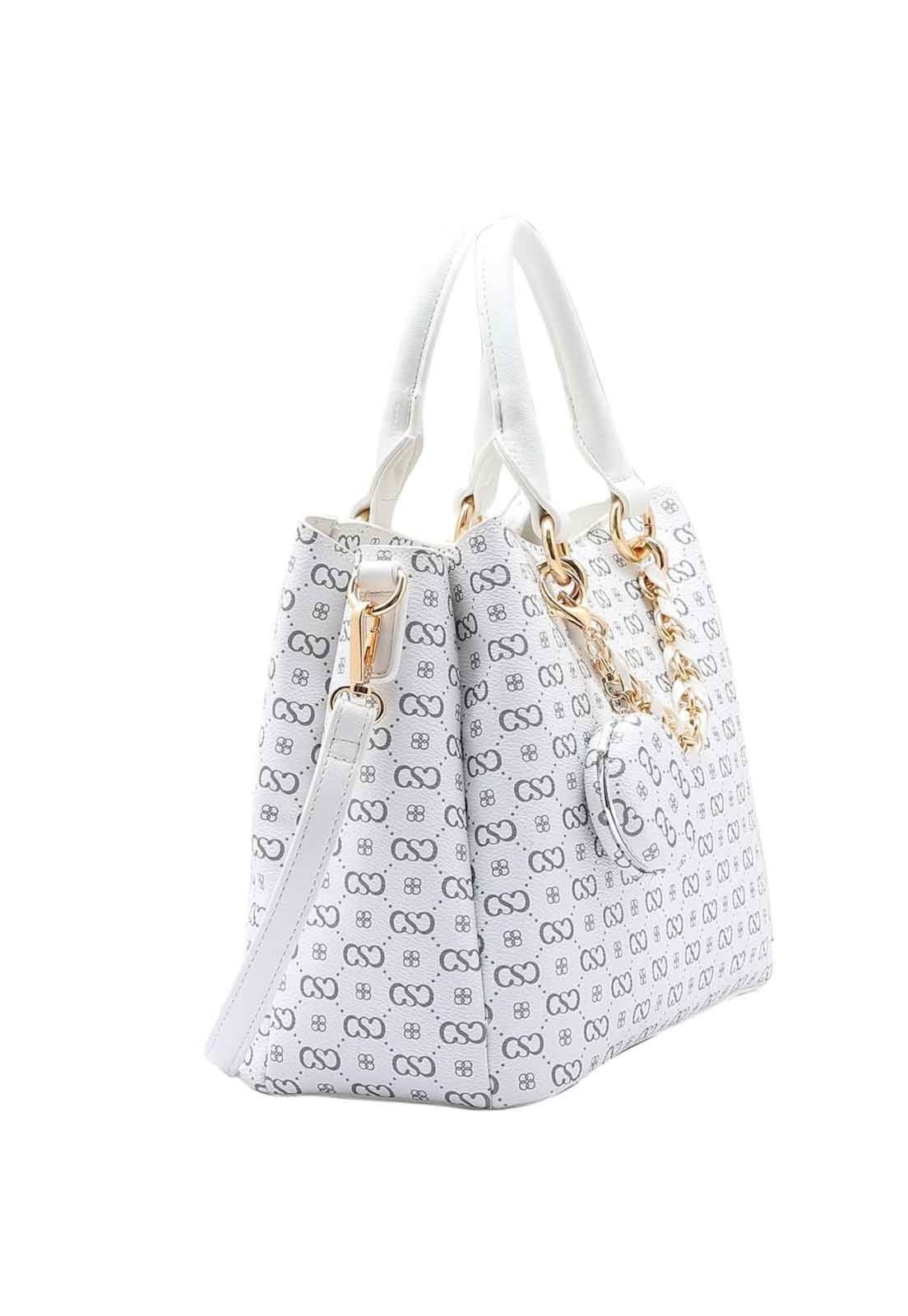 Vista 3 Bolsa Feminina Chenson Original Elegance Luxo Mão Off-White 3485083 off-white white Chenson off-white white