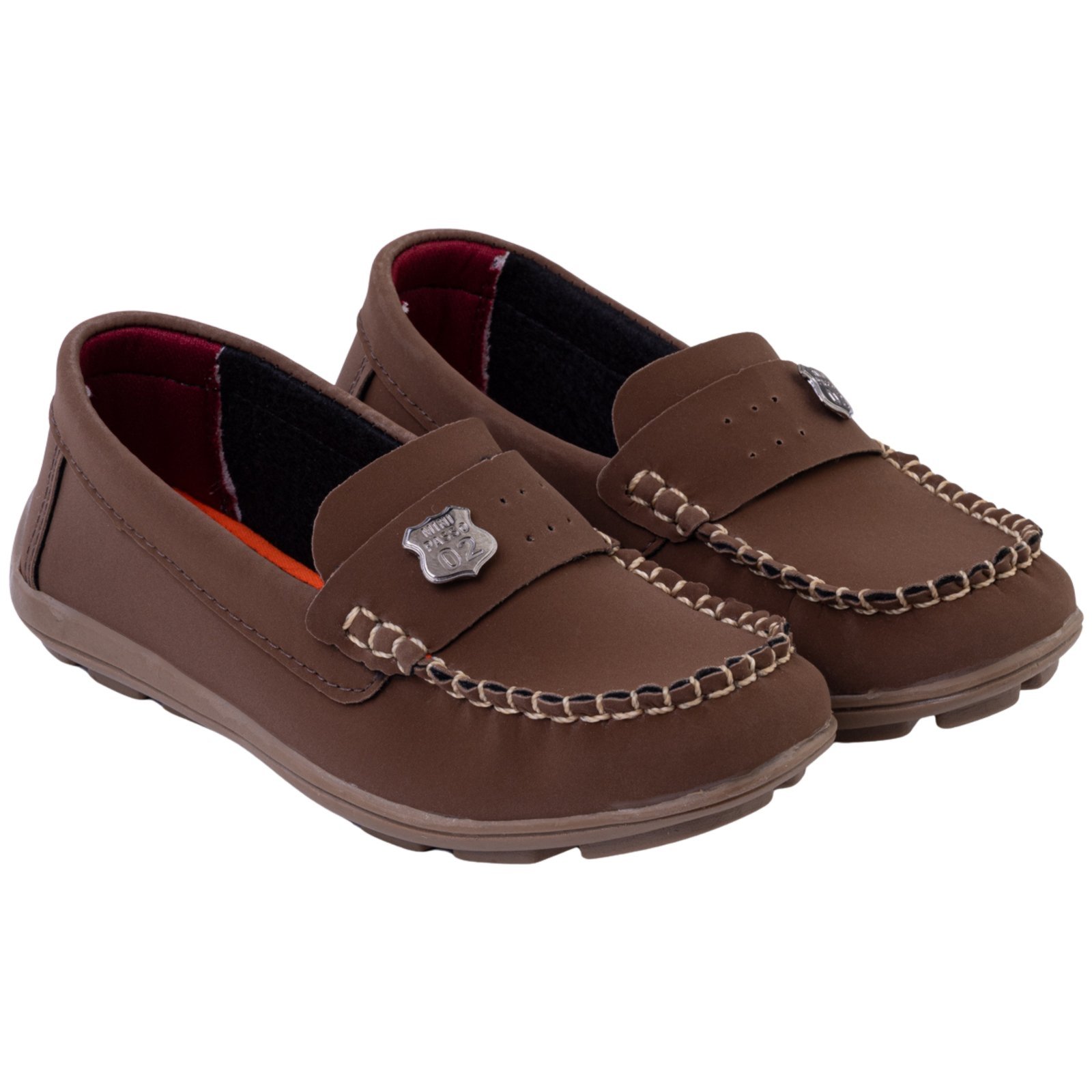 Vista 3 Infantil - Sapato Mocassim Masculino Minipasso marrom Minipasso marrom