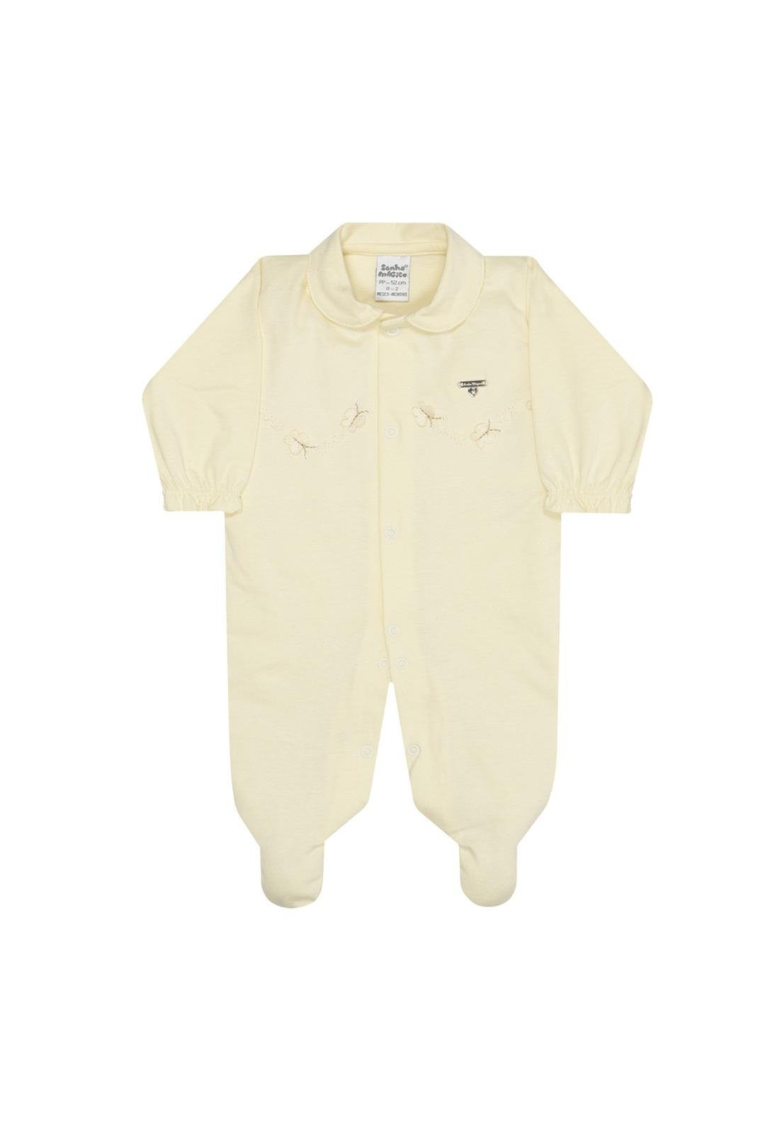 Infantil - Macacão Longo Amarelo Menina P Amarelo
