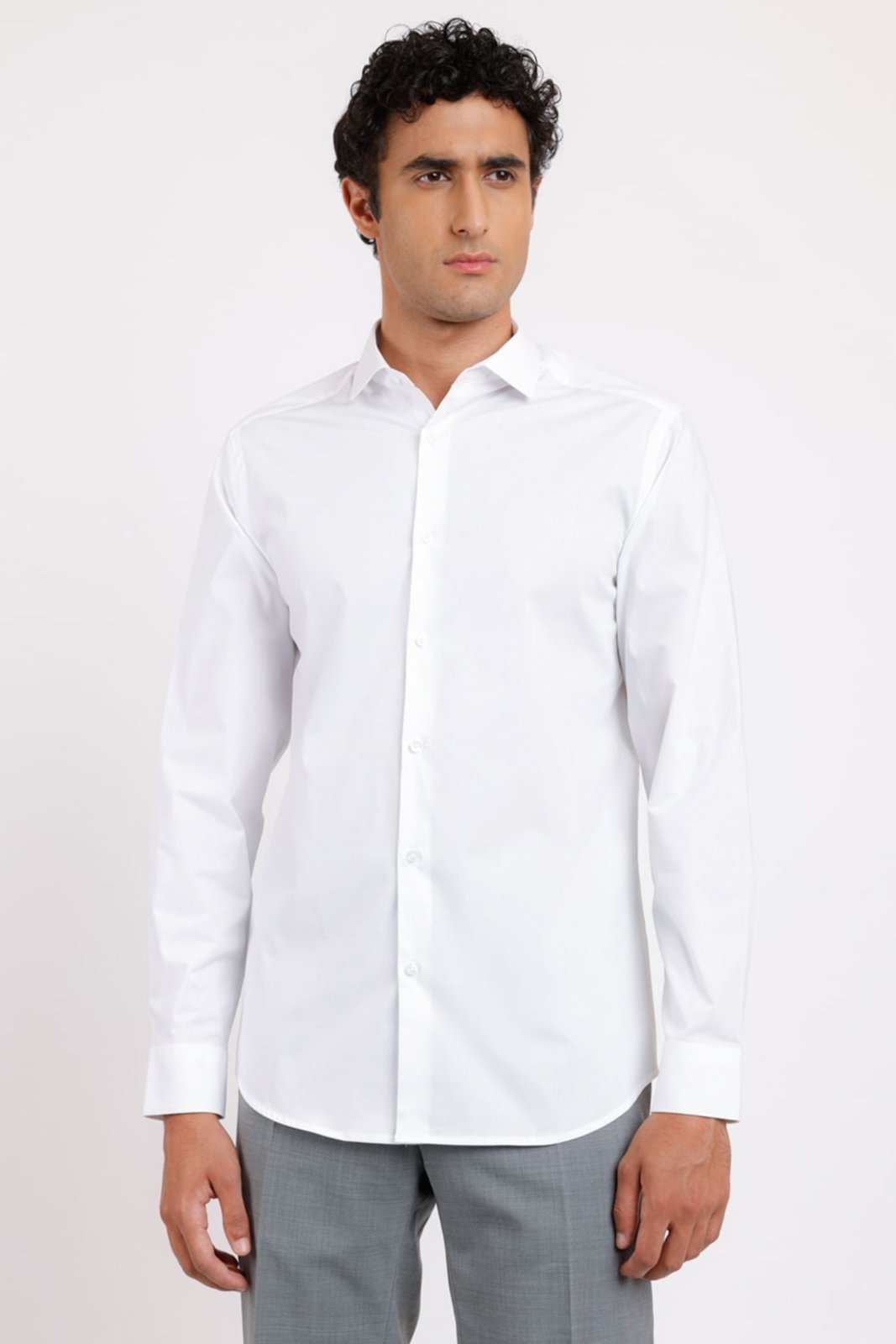 Camisa Slim Social Sem Bordado Branco