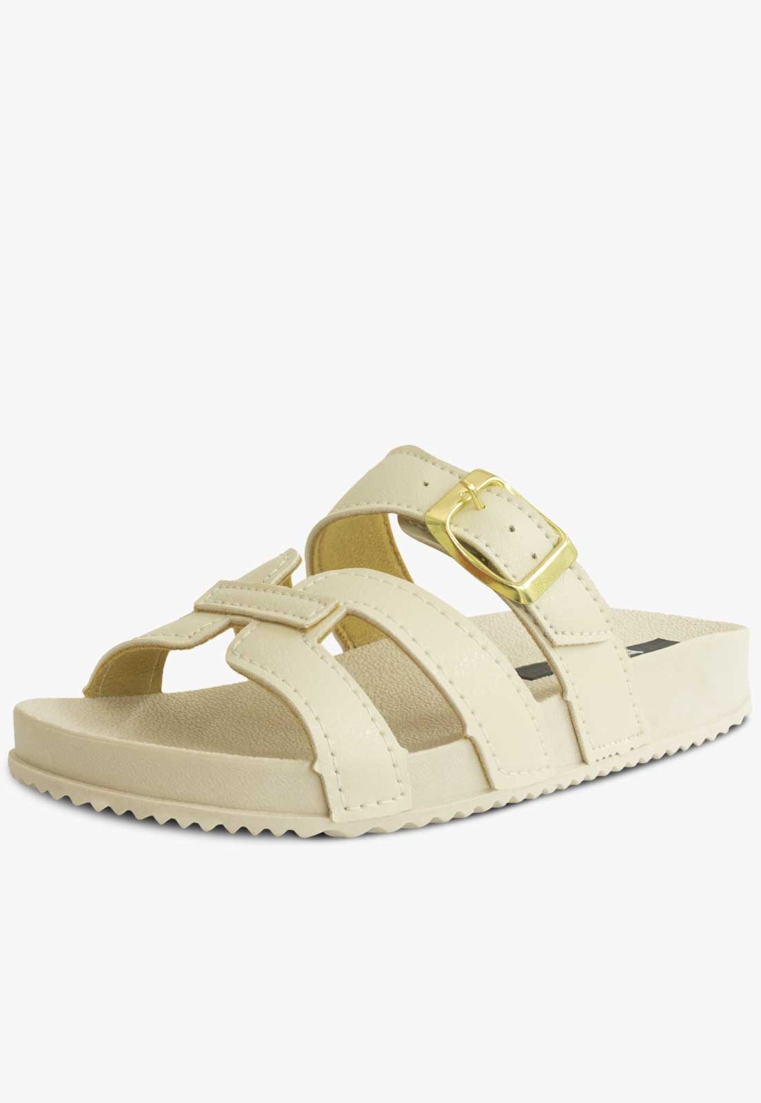 Vista 2 Infantil - Sandália Pópidi Menina Papete Moda Feminina Off White off-white white Pópidí off-white white