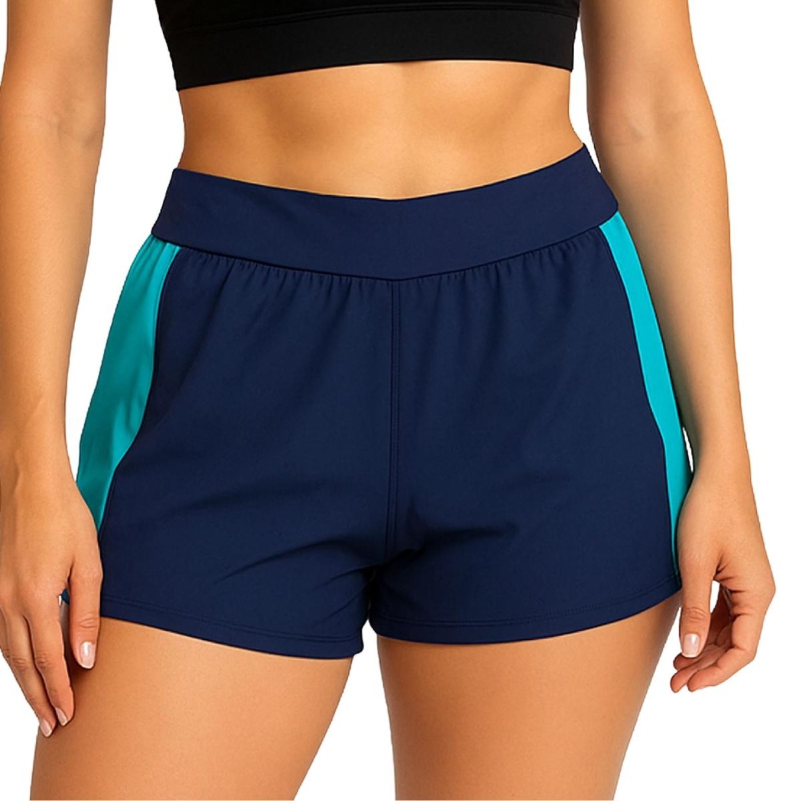 Shorts Duplo Com Recortes Fitness Selene