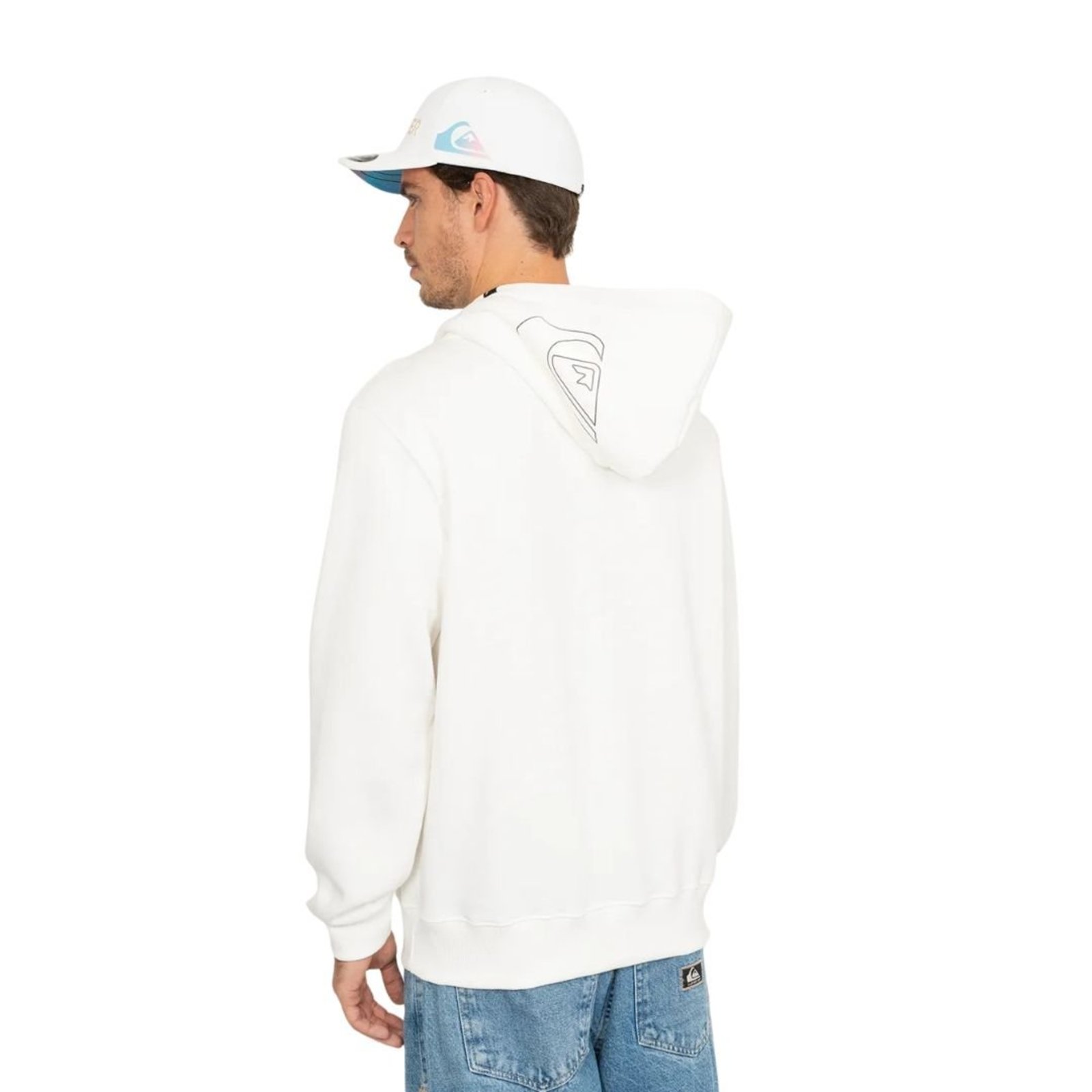 Moletom Quiksilver Gradient Type - BRANCO