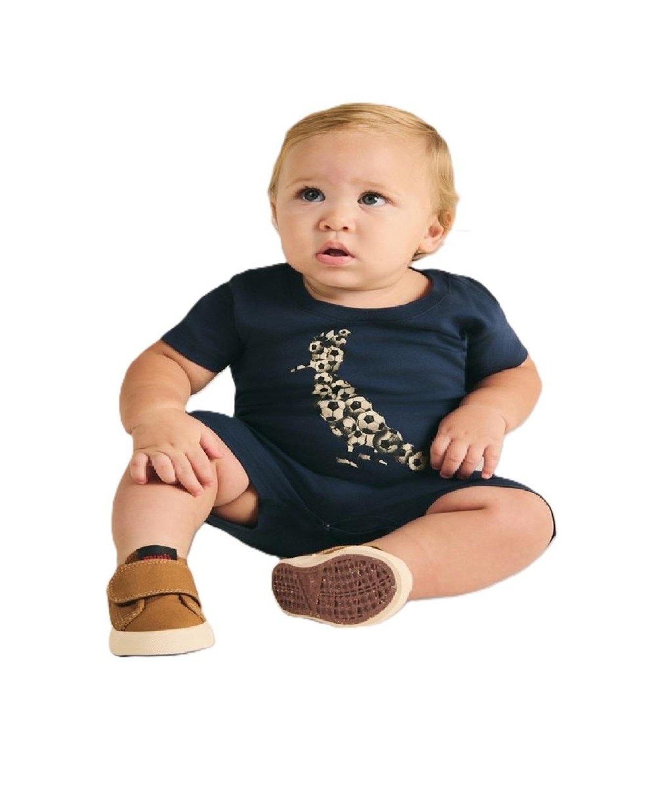 Infantil - Macaquinho Bb Estampado Pica Pau Futebol Reserva Mini