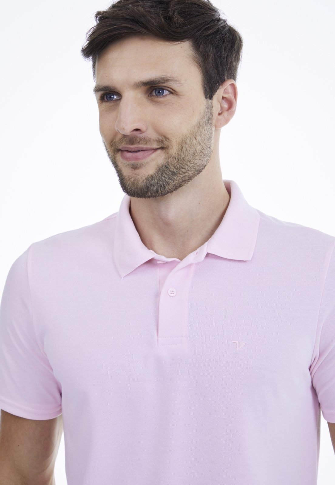 Polo Traymon Piquet Slim Rosa Claro
