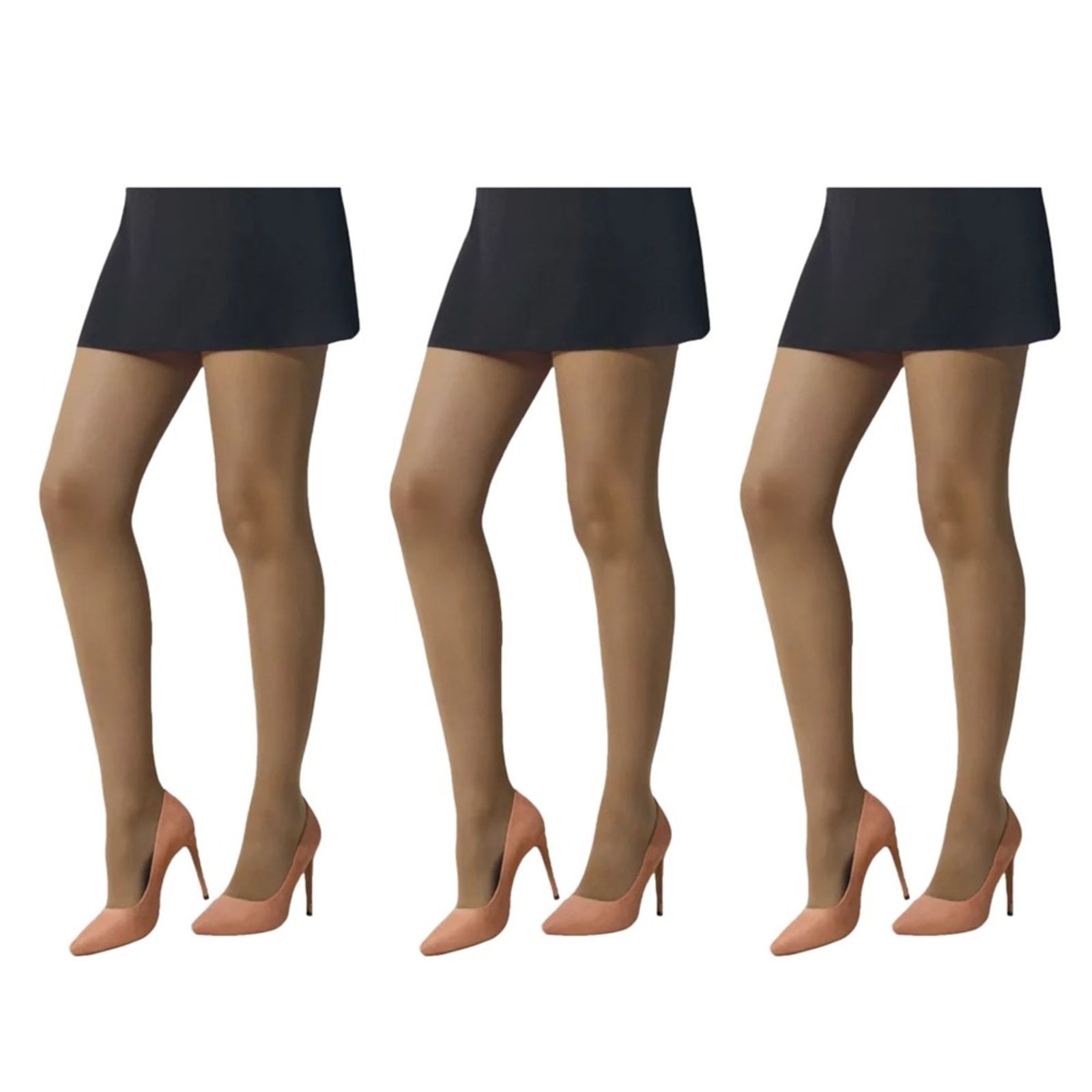 Kit 3 Meias-Calças Selene Básica Fio 15 Feminino