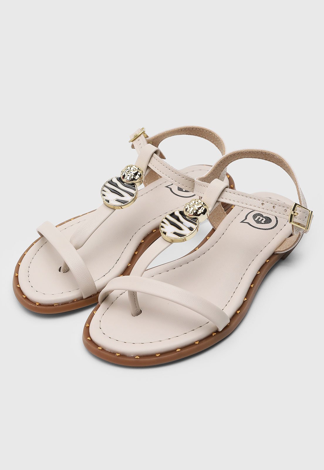 Infantil - Sandália Molekinha Tiras Fivela Bege