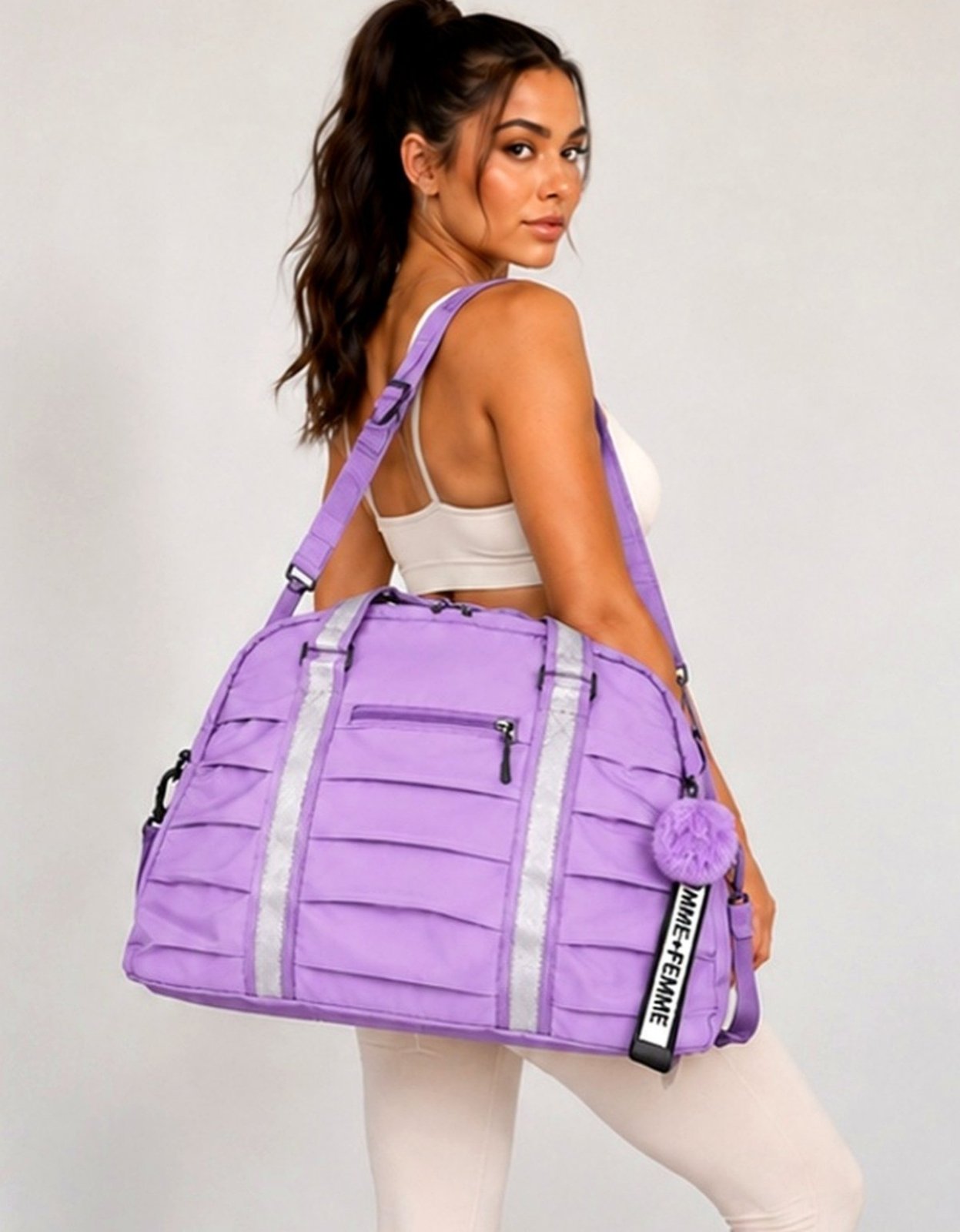 Bolsa Feminina Esportiva Grande Para Academia Treino Viagem Casual Mala Fitness Com Alça Transversal