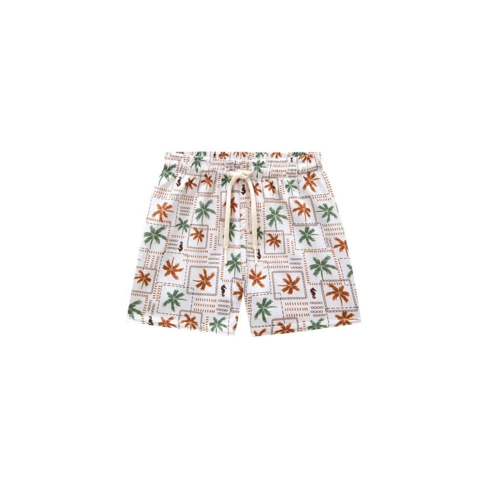 Infantil - Conjunto Camiseta Bermuda Onda Marinha 1 Verde