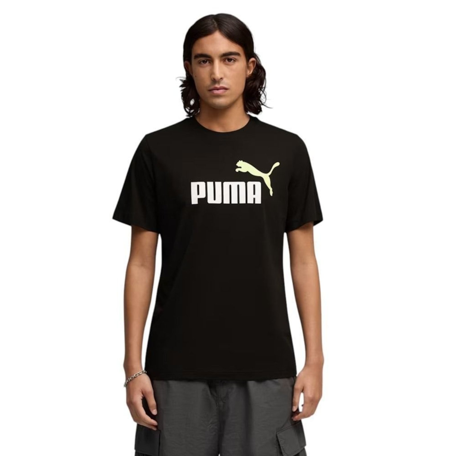 Camiseta Puma Ess 2 Color No.1 Logo Masculina - Preto - Puma