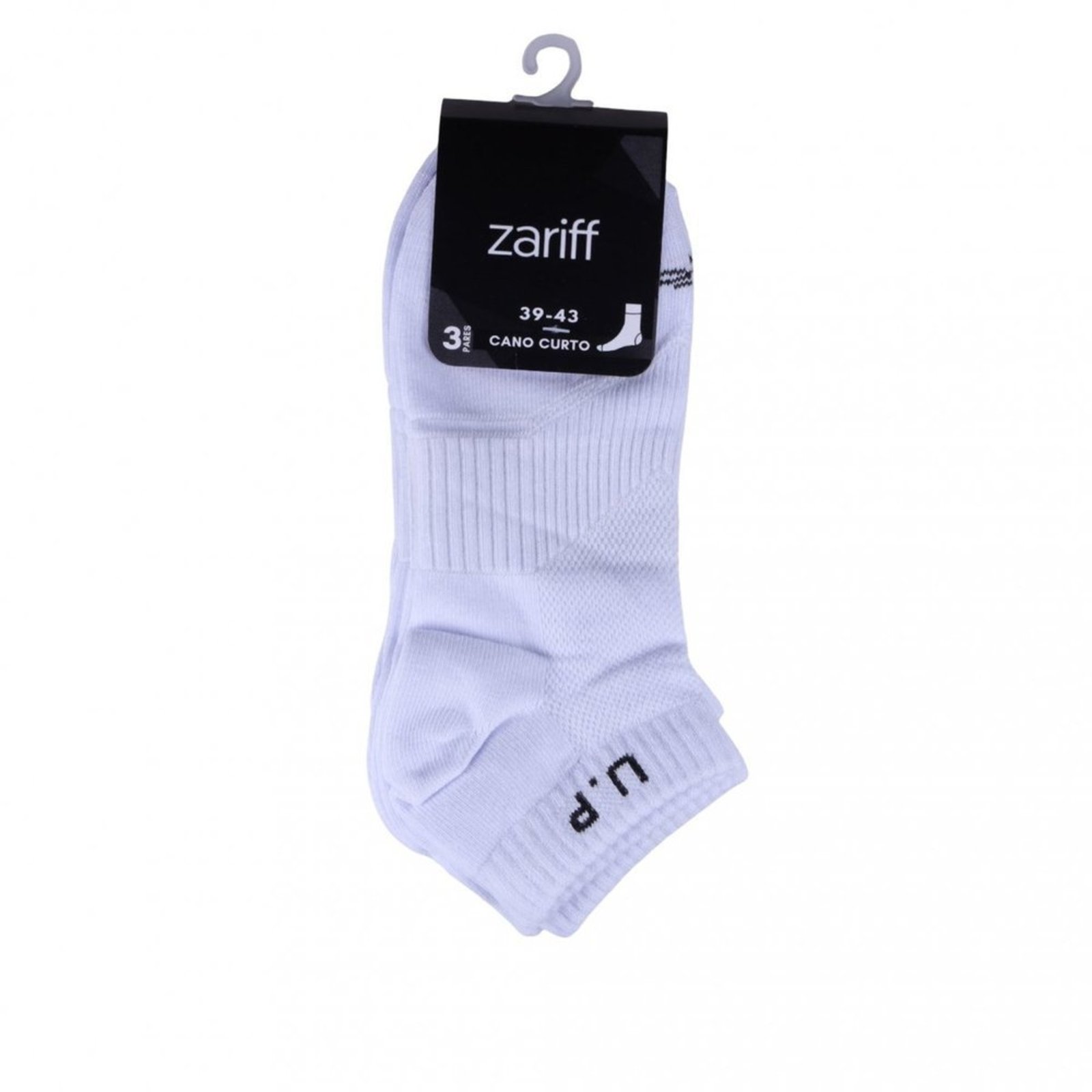 Kit 3 Pares de Meia Cano Curto Zariff 21709 Zariff Branco