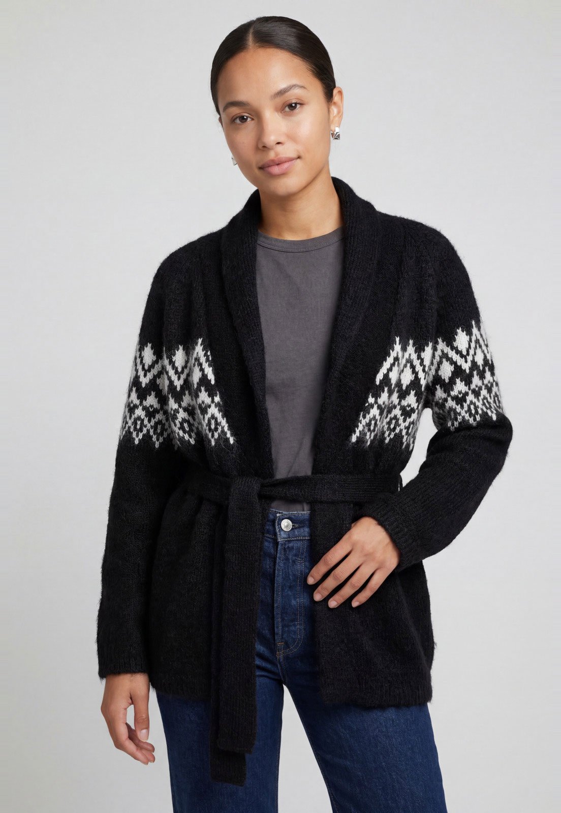 Cardigan Feminino GAP Estampado Preto