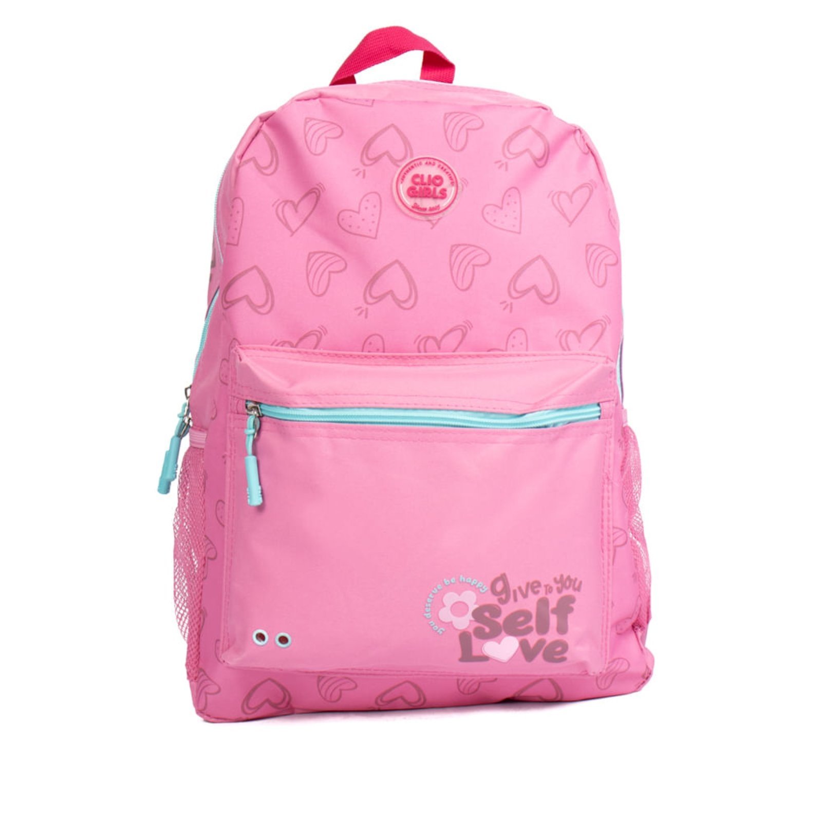 Infantil – Mochila Feminina Clio Style Self Love Rosa/Verde Claro