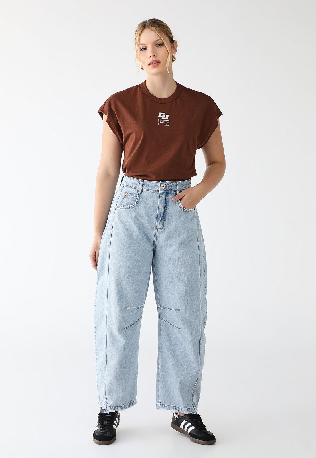 Vista 3 Camiseta Colcci Reta Logo marrom Colcci marrom