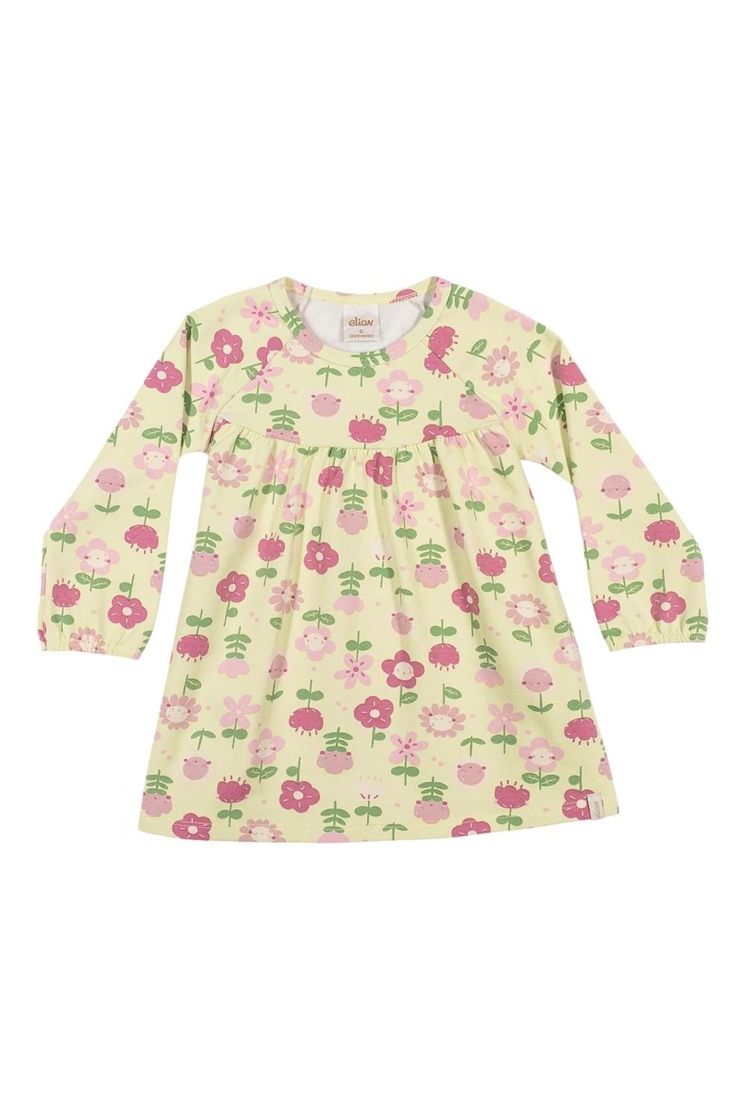 Infantil - Vestido Menina Molecotton Floral Elian Verde